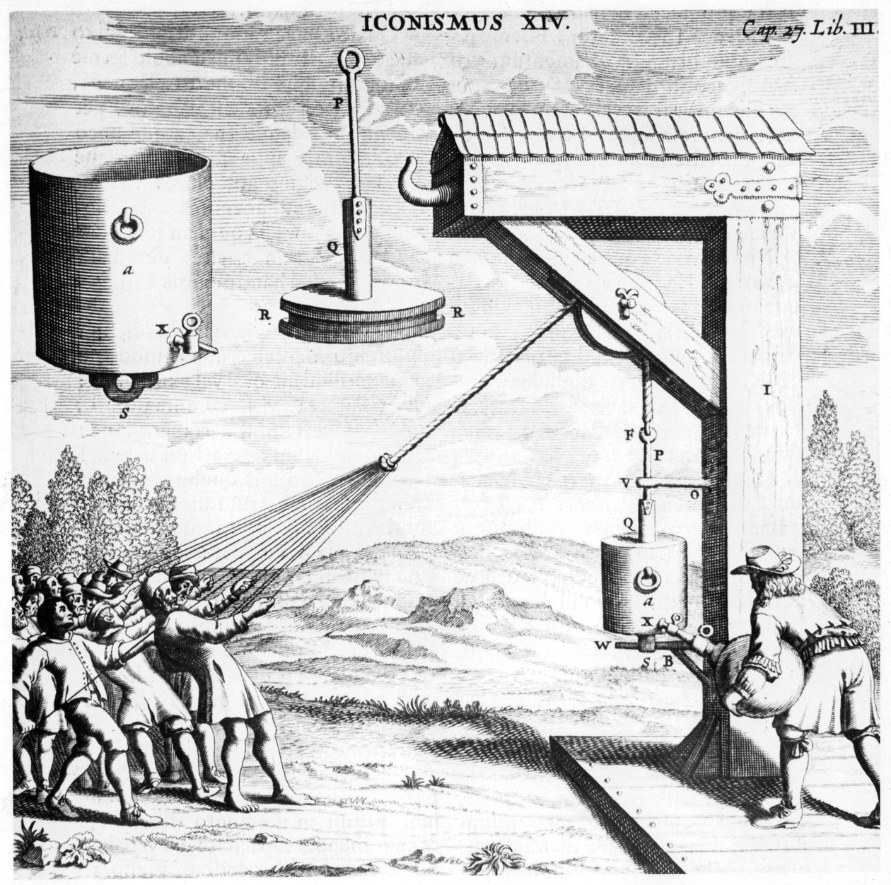 Von Guerickesin esittely tyhjiön voimasta, 1654 1672 tekijältä Unbekannt
