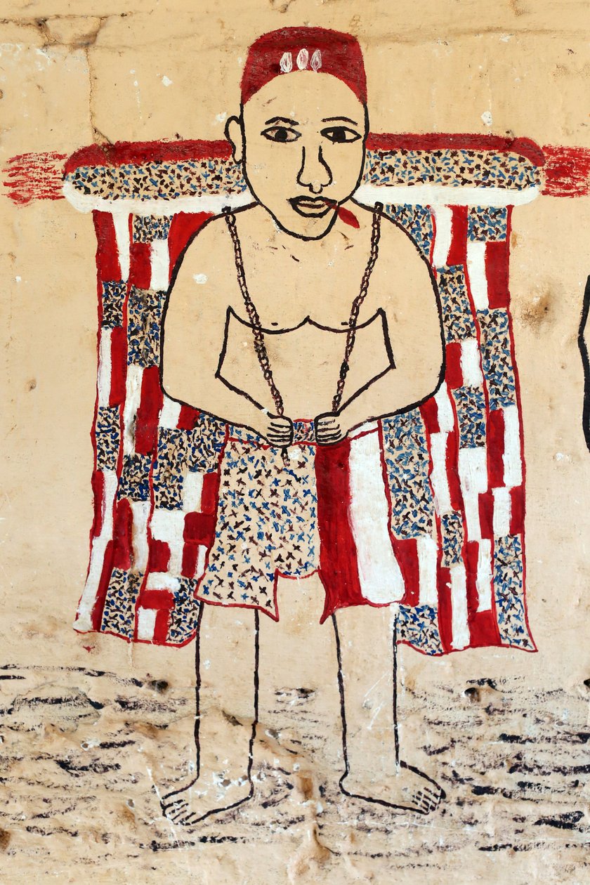 Voodoo seinämaalaus luostarissa. Togoville, Togo tekijältä Unbekannt