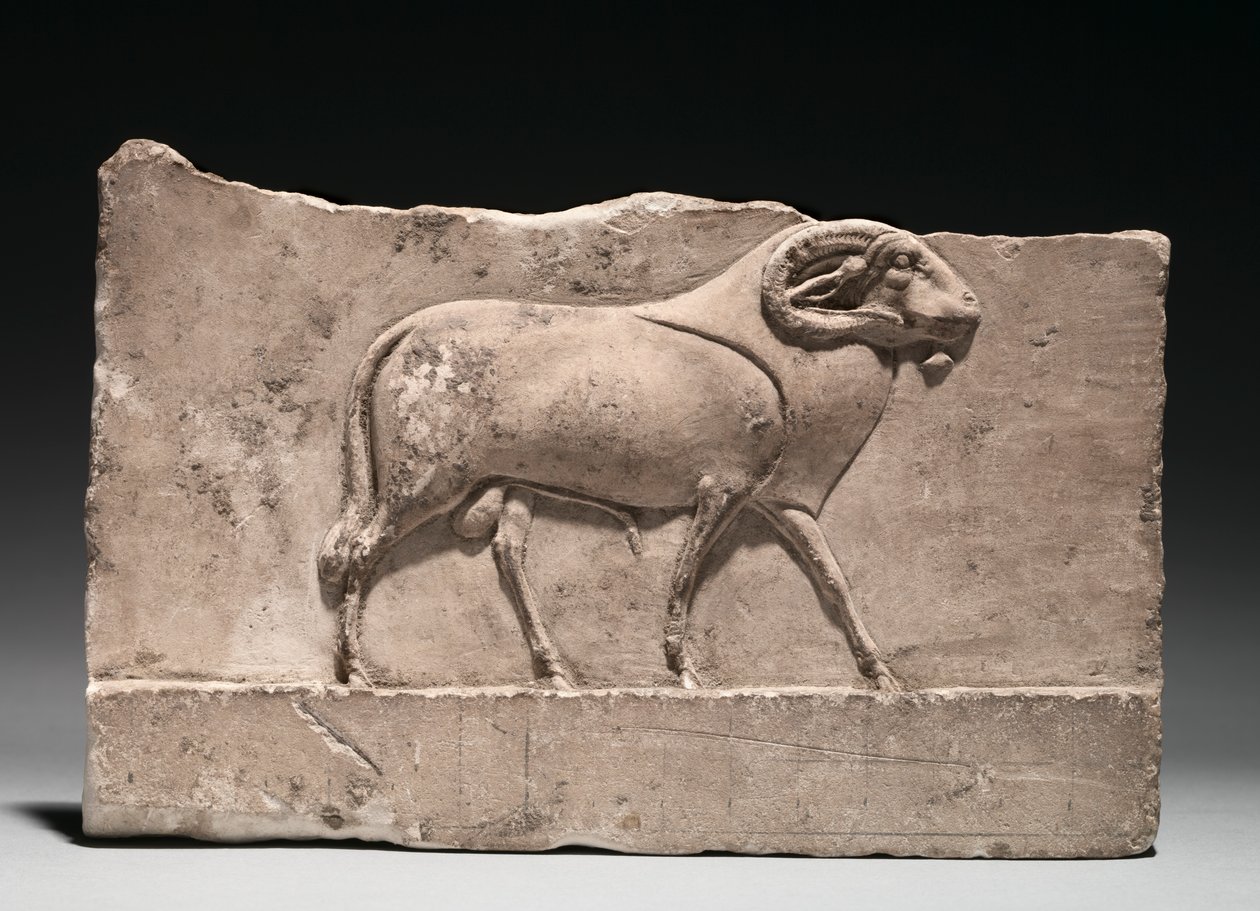 Votive Relief oinaan jumaluudesta, 305-30 eKr. tekijältä Unbekannt