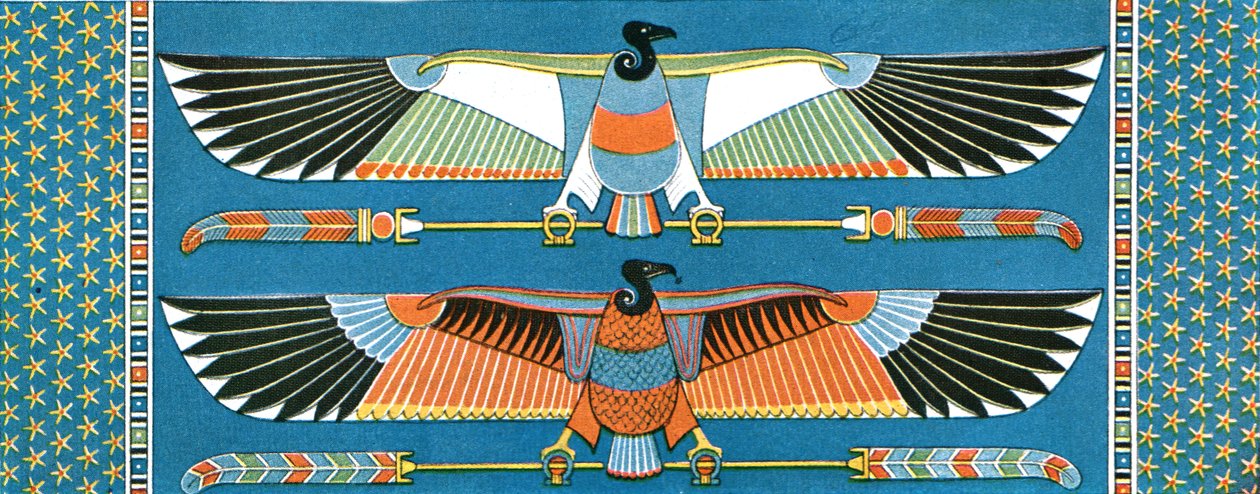 Korppikotkan kattokoristeet, Philae, Egypti, 1928. tekijältä Unbekannt