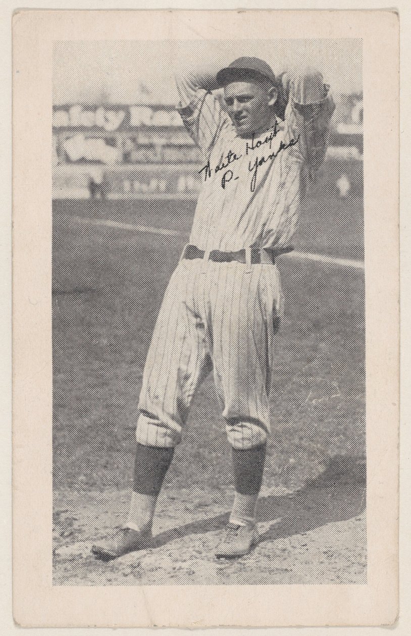 Waite Hoyt, P. Yanks, baseball-nauhakorteista W575-2, ca. 1921-22. tekijältä Unbekannt
