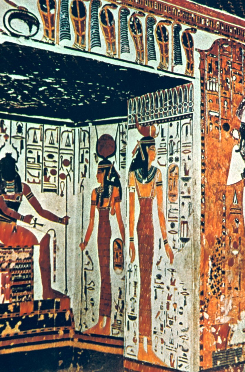 Seinämaalaus, Nefertitin hauta, Thebes, Egypti tekijältä Unbekannt