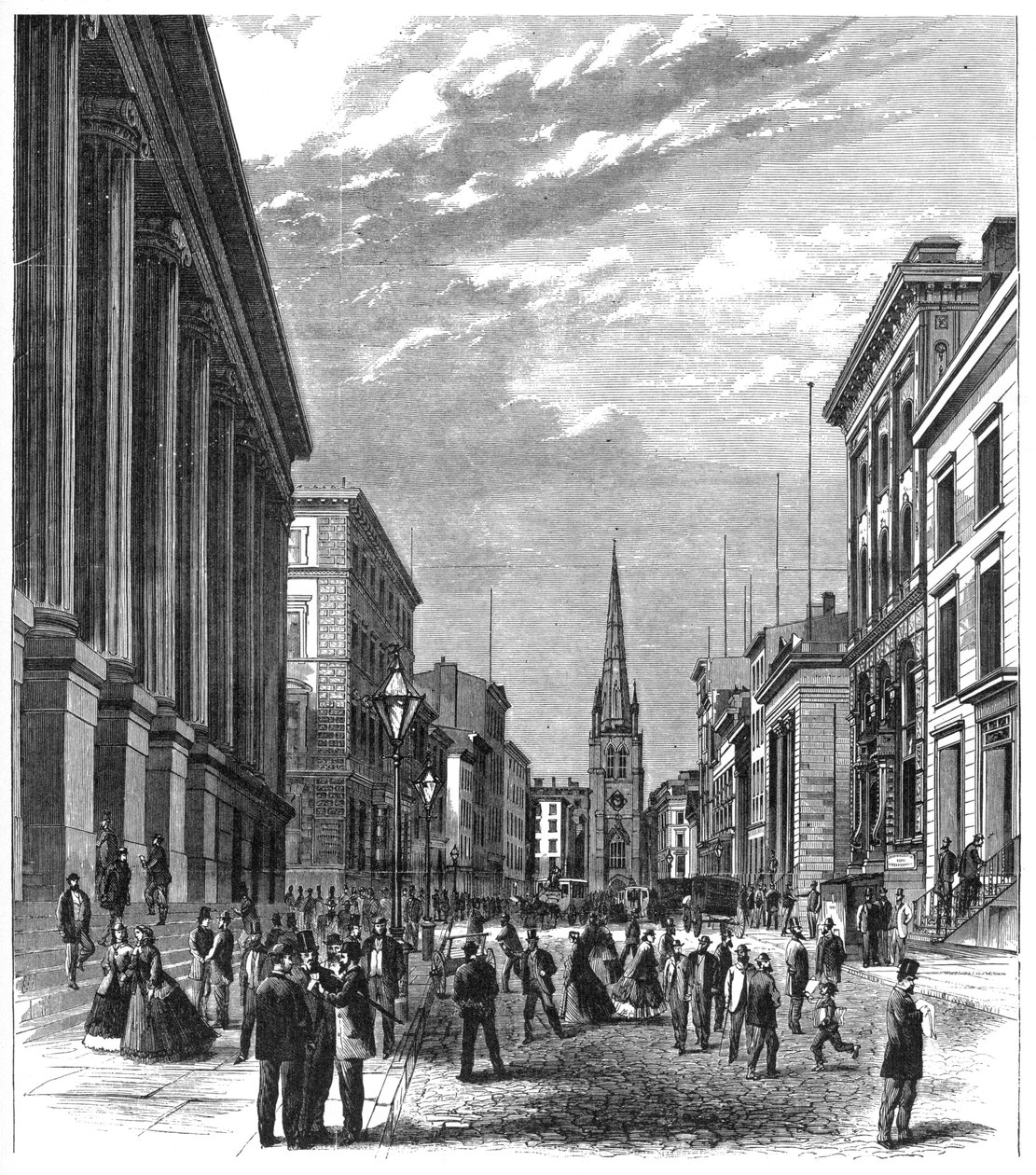 Wall Street, New York, 1869 tekijältä Unbekannt