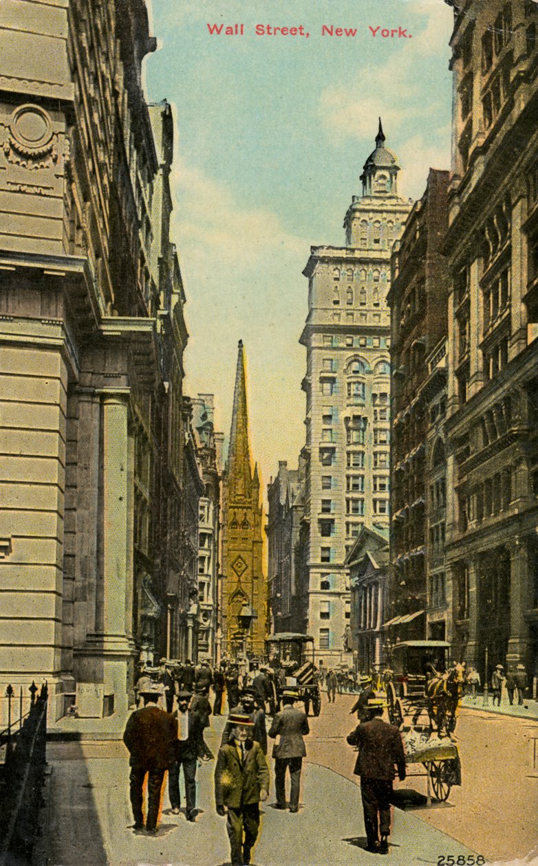 Wall Street, New York City, New York, USA, c1890-c1909 tekijältä Unbekannt