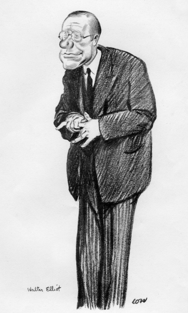 Walter Elliot, skotlantilainen unionistipoliitikko, 1933 tekijältä Unbekannt
