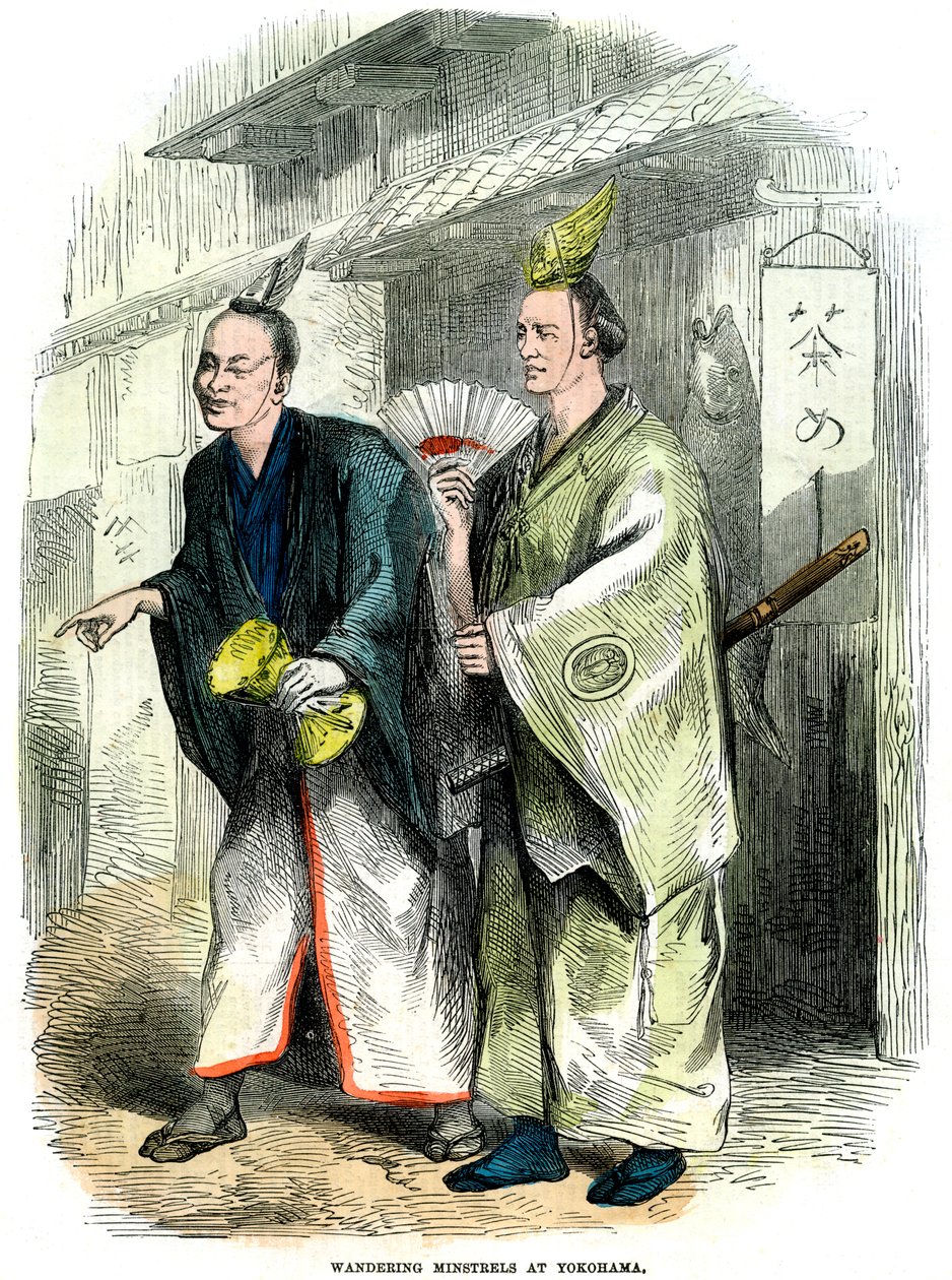 Vaeltelevat papit Yokohamassa, Japanissa, 1864 tekijältä Unbekannt