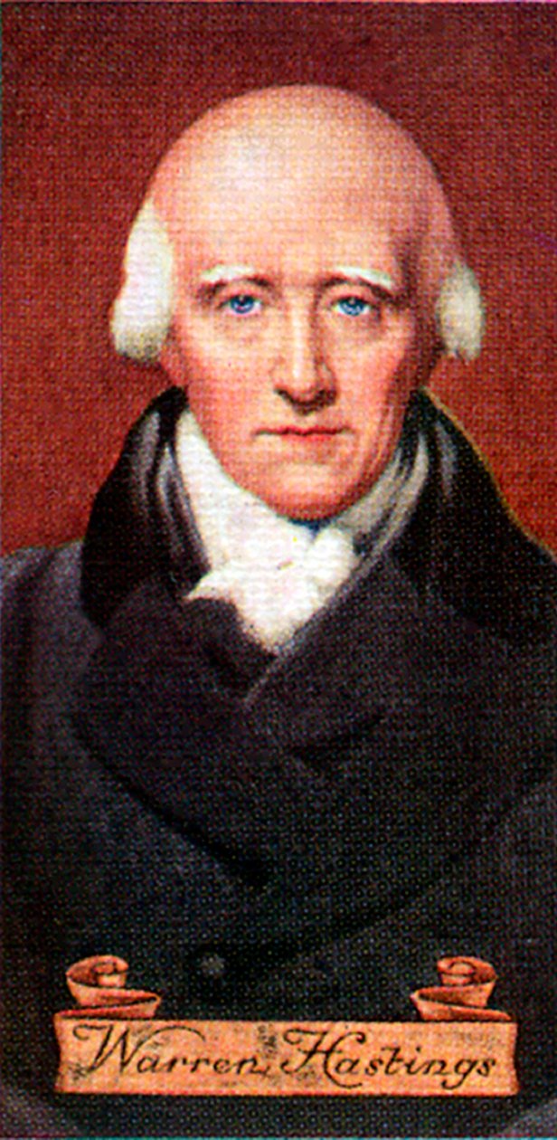 Warren Hastings, otettu savukekorttisarjasta, 1935 tekijältä Unbekannt