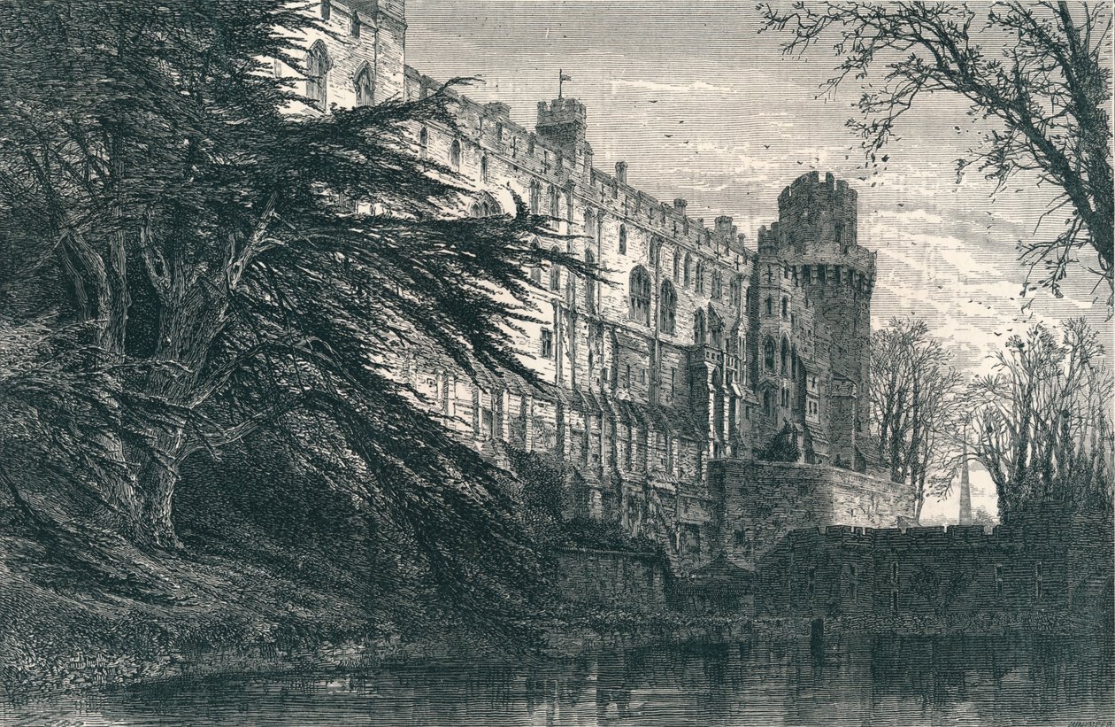 Warwickin linna lännestä, 1800-luku tekijältä Unbekannt