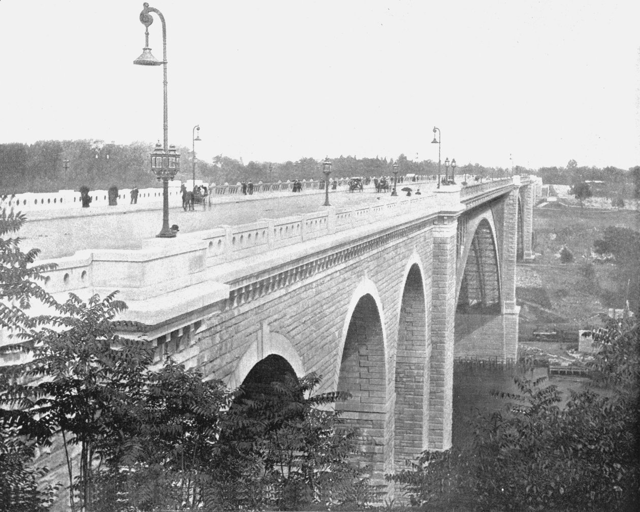 Washington Bridge, Harlem River, New York, USA, c1900. tekijältä Unbekannt