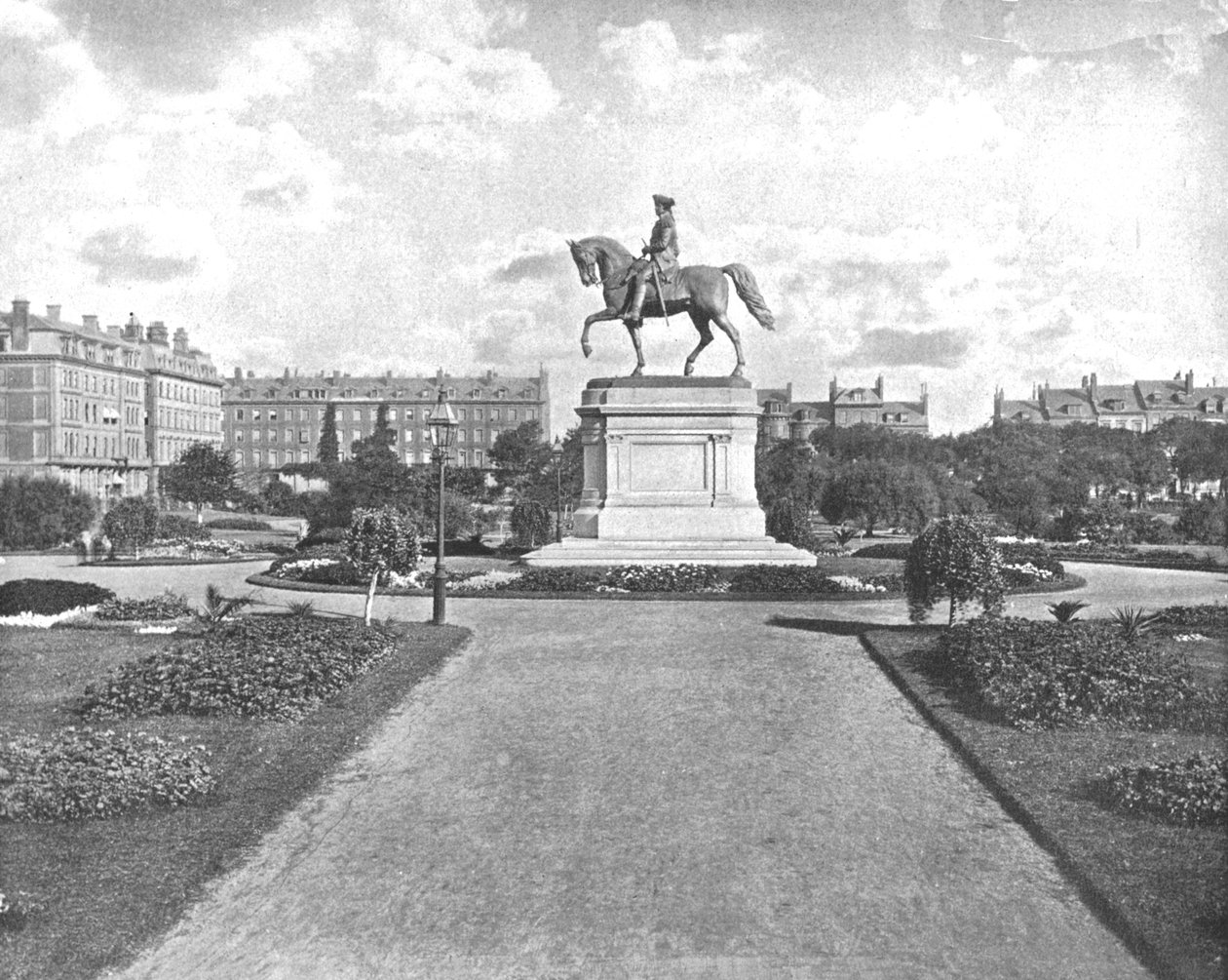 Washington Statue, Public Garden, Boston, USA, c1900. tekijältä Unbekannt