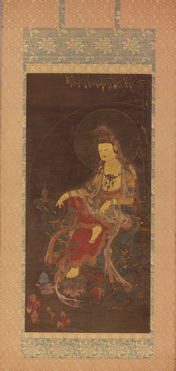 Vesi-Kuu Avalokiteshvara Suwol Gwaneum bosal, 1300-luvun puoliväli. tekijältä Unbekannt