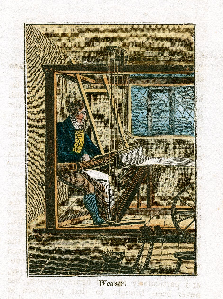 Weaver kangaspuussaan, 1823 tekijältä Unbekannt