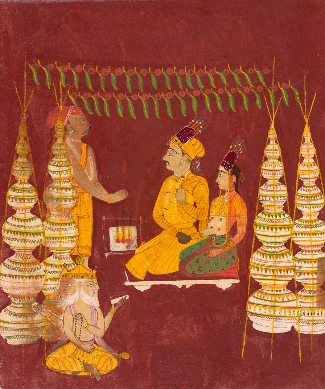 Hääseremonia Brahman kanssa läsnä, n. 1680. tekijältä Unbekannt