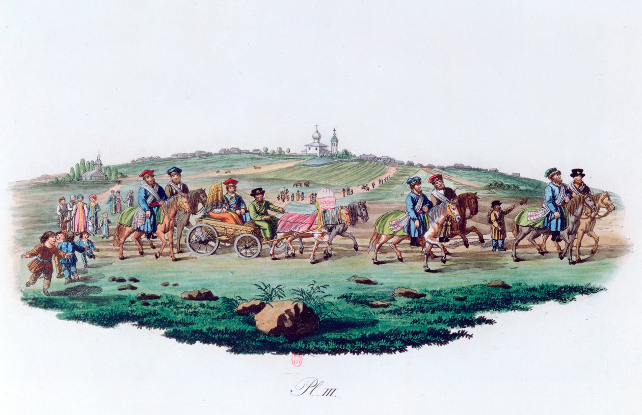 Hääkulkue, Venäjä, 1820 tekijältä Unbekannt