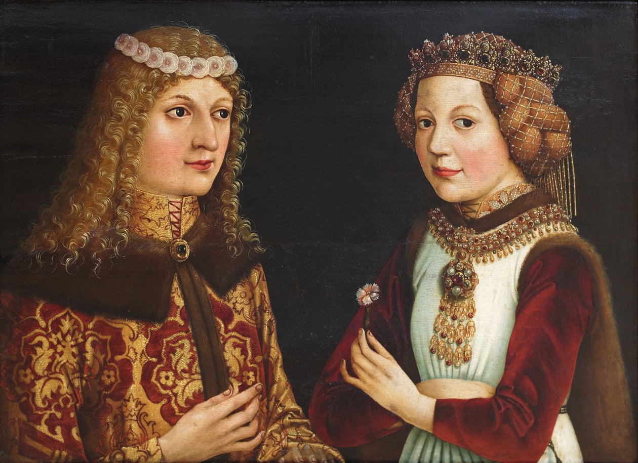 Ladislaus Postuumiisen hääkuva 1440-1457 ja Magdalena Valois