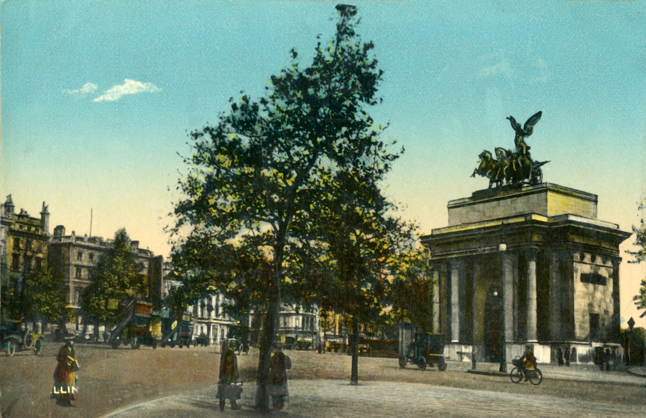 Wellington Arch, sisäänkäynti Green Parkiin, Lontoo, 1915. tekijältä Unbekannt