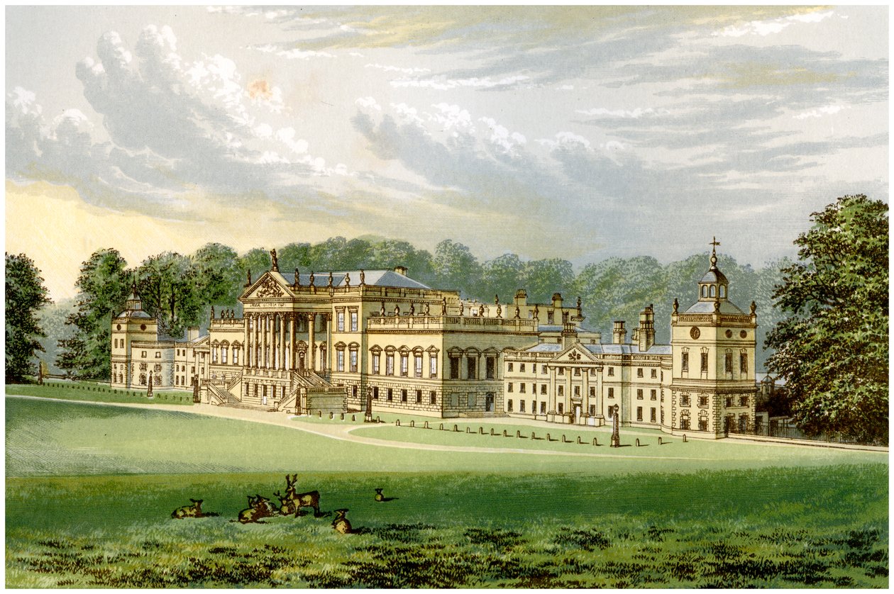 Wentworth Woodhouse, Yorkshire, Earl Fitzwilliamin koti, vuodelta 1880 tekijältä Unbekannt
