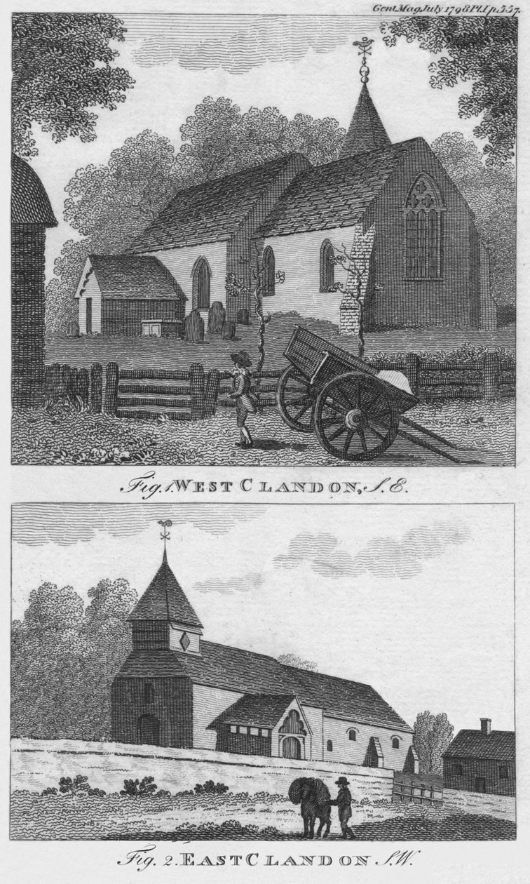 West Clandon ja East Clandon, 1798. tekijältä Unbekannt