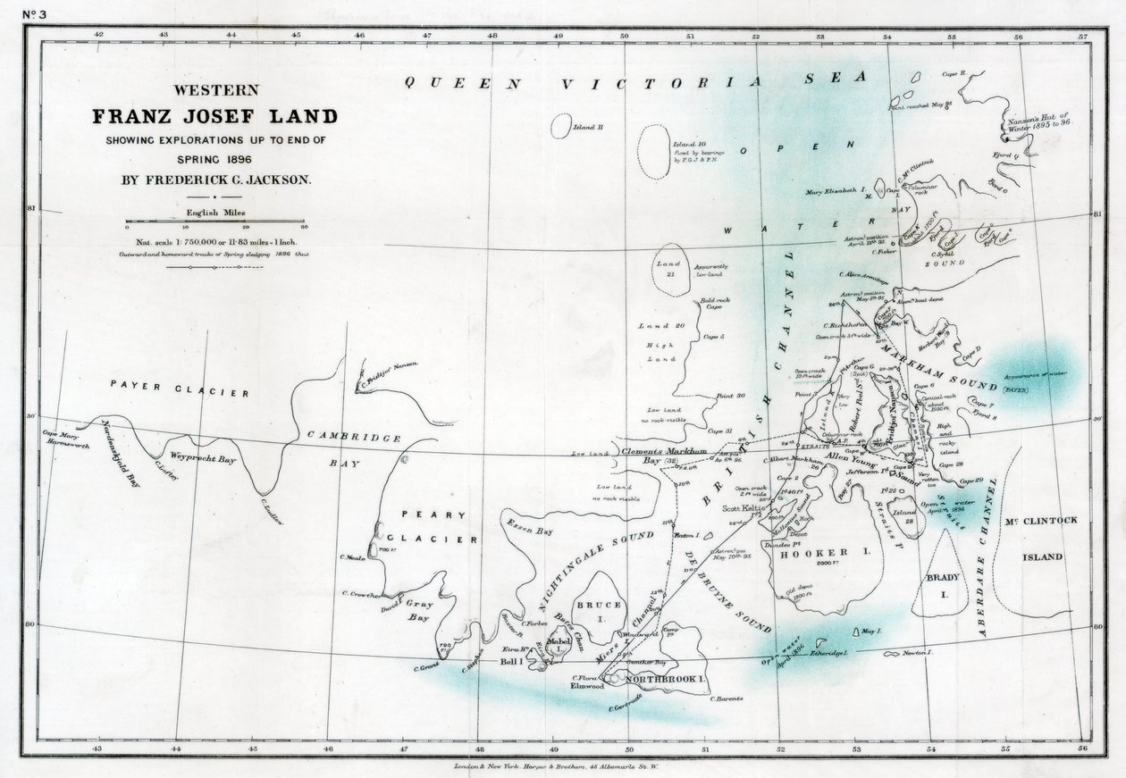 Läntinen Franz Josef Land, 1896 1899 tekijältä Unbekannt
