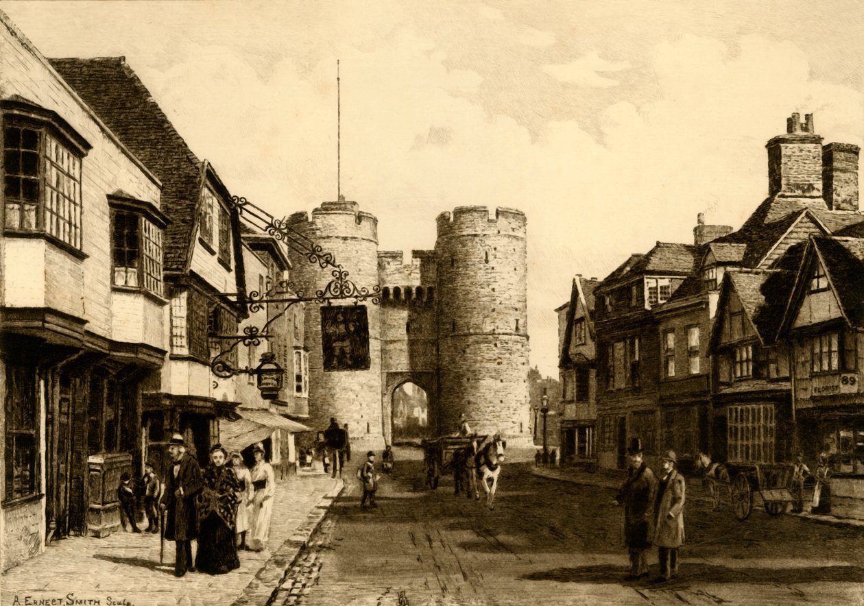 Westgate, Canterbury, 1898. tekijältä Unbekannt