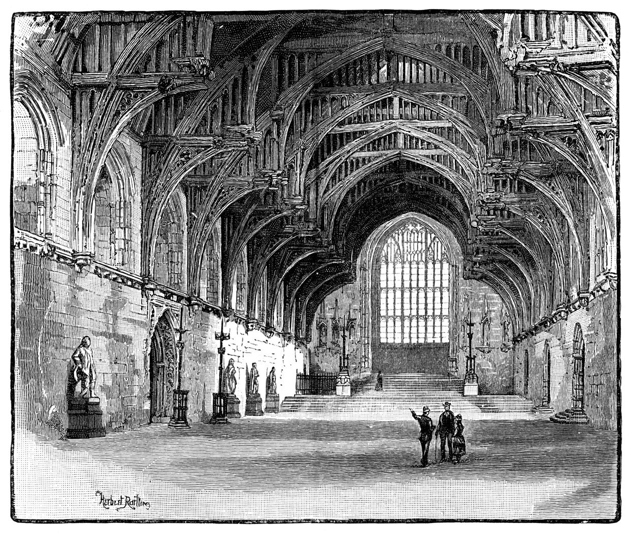 Westminster Hall, Lontoo, 1900 tekijältä Unbekannt