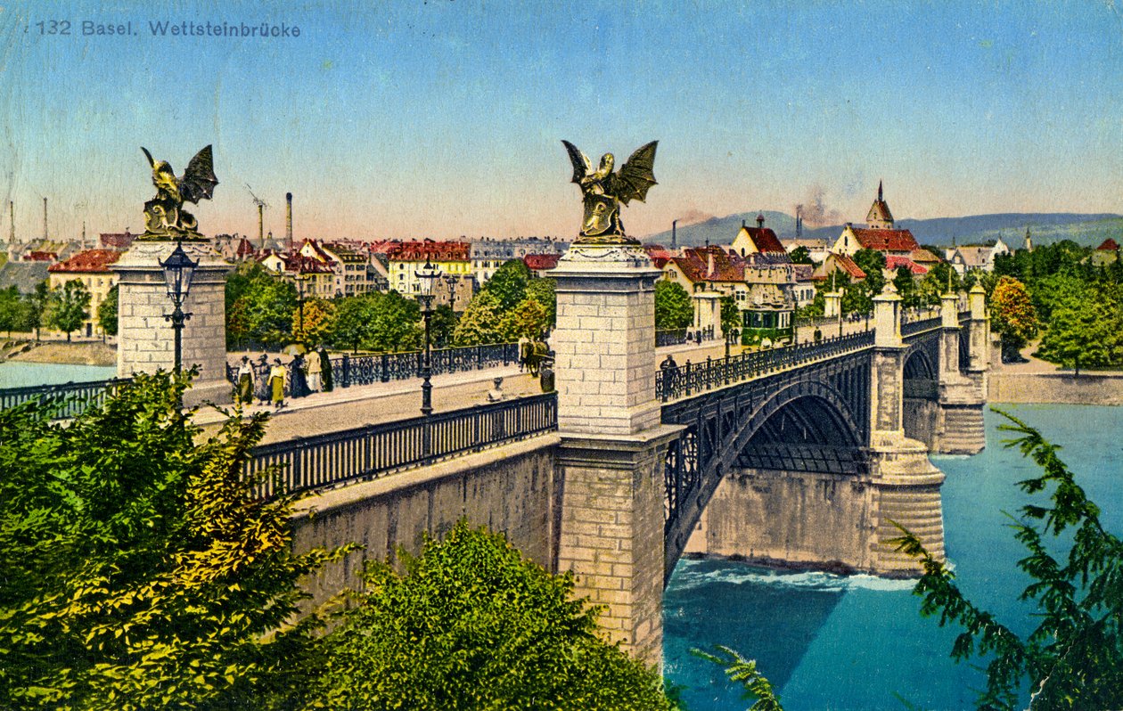 Wettsteinin silta, Basel, Sveitsi, vuodelta 1936 tekijältä Unbekannt