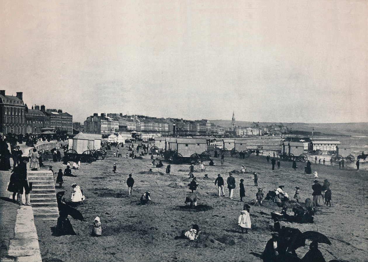 Weymouth - Yleinen näkymä kaupunkiin ja rannalle, 1895 tekijältä Unbekannt