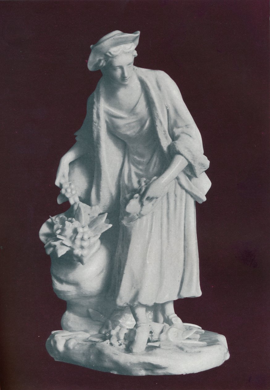 Valkoinen Chelsea Porcelain -puutarhurin seurahahmo, c1770 tekijältä Unbekannt