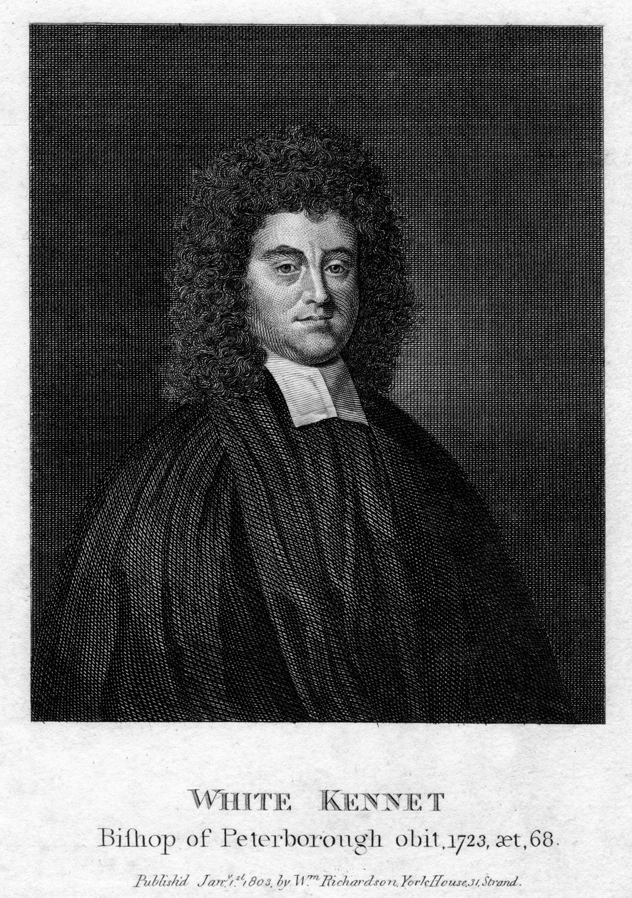 White Kennet 1660-1728, historioitsija ja Peterboroughin piispa, 1803 tekijältä Unbekannt