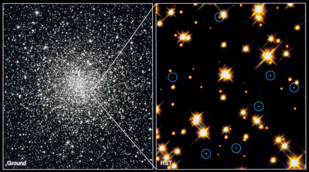 Valkoiset kääpiötähdet Globular Cluster M4H Bond STSCI:ssä tekijältä Unbekannt