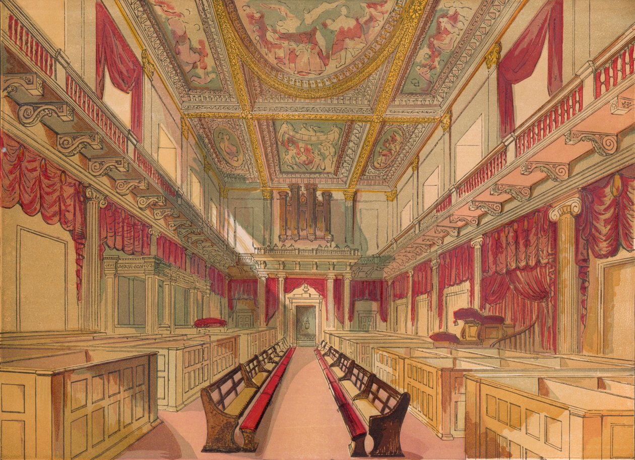 Whitehall Chapel, c1845, 1864 tekijältä Unbekannt
