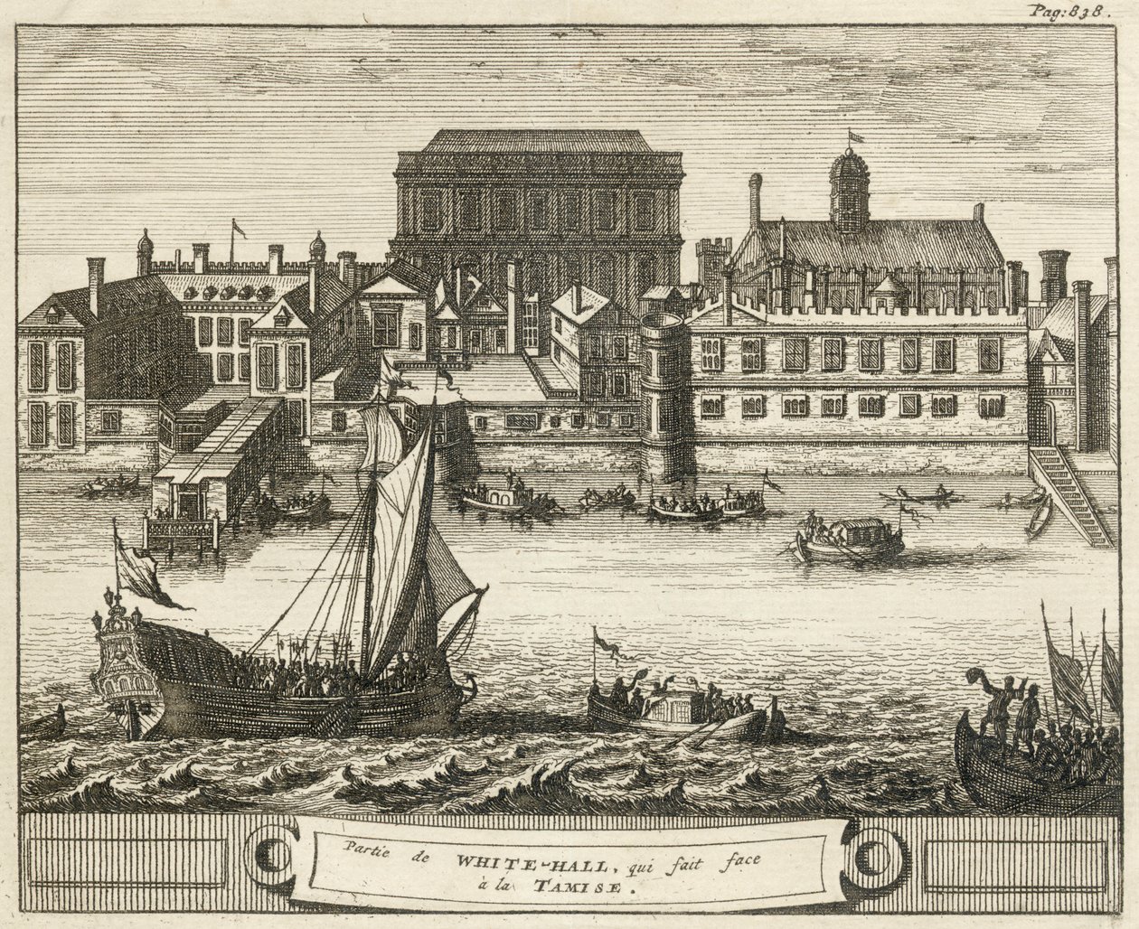 Whitehall, Westminster, Lontoo, 1707 tekijältä Unbekannt