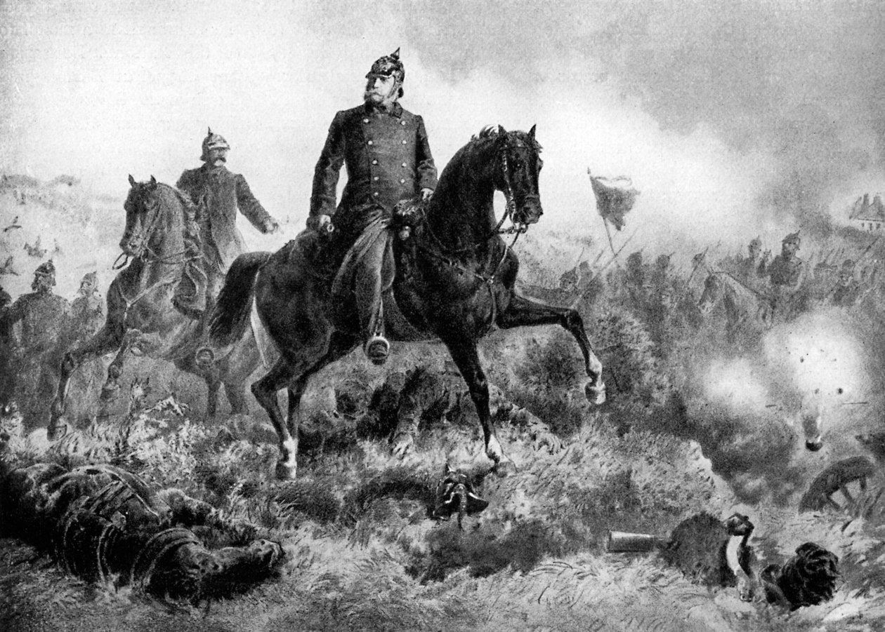 Wilhelm I Sadowan taistelussa, 3. heinäkuuta 1866, c1920 tekijältä Unbekannt