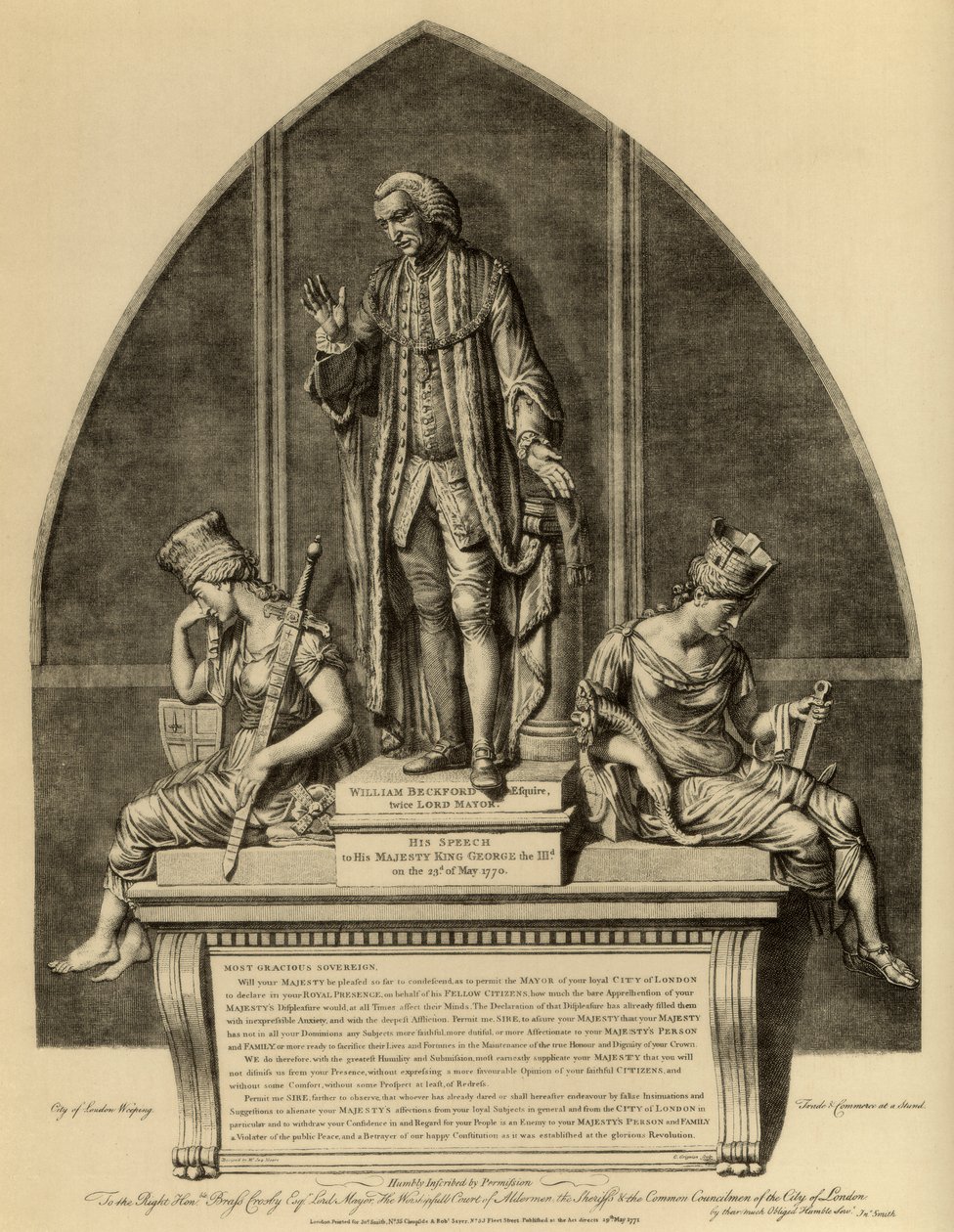 William Beckford ja hänen puheensa kuningas George III:lle, 1770 1886 tekijältä Unbekannt
