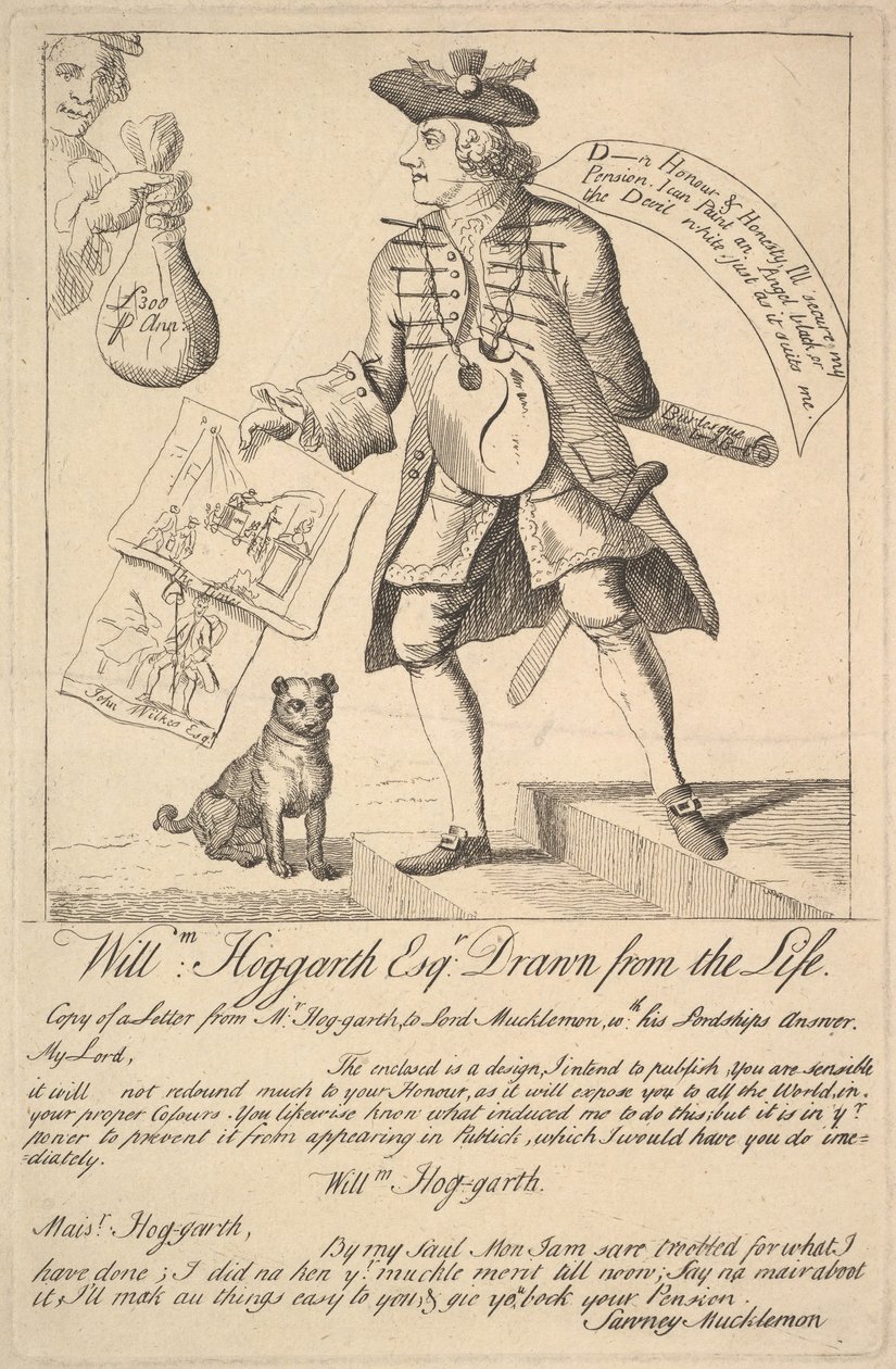 William Hog-garth Esq. Piirretty elämästä, 1763. tekijältä Unbekannt
