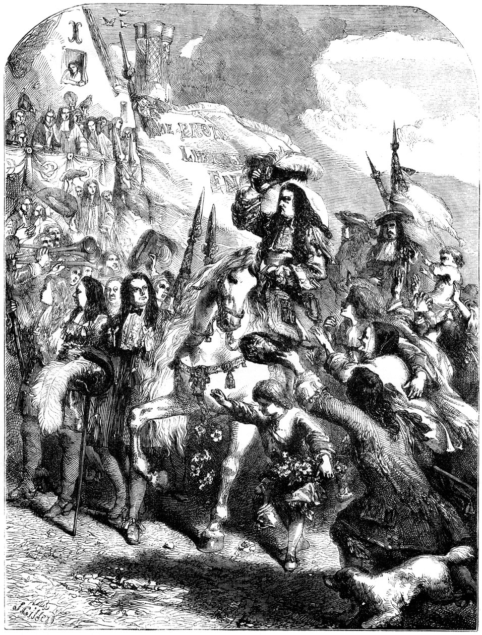 William III saapuu Exeteriin tekijältä Unbekannt
