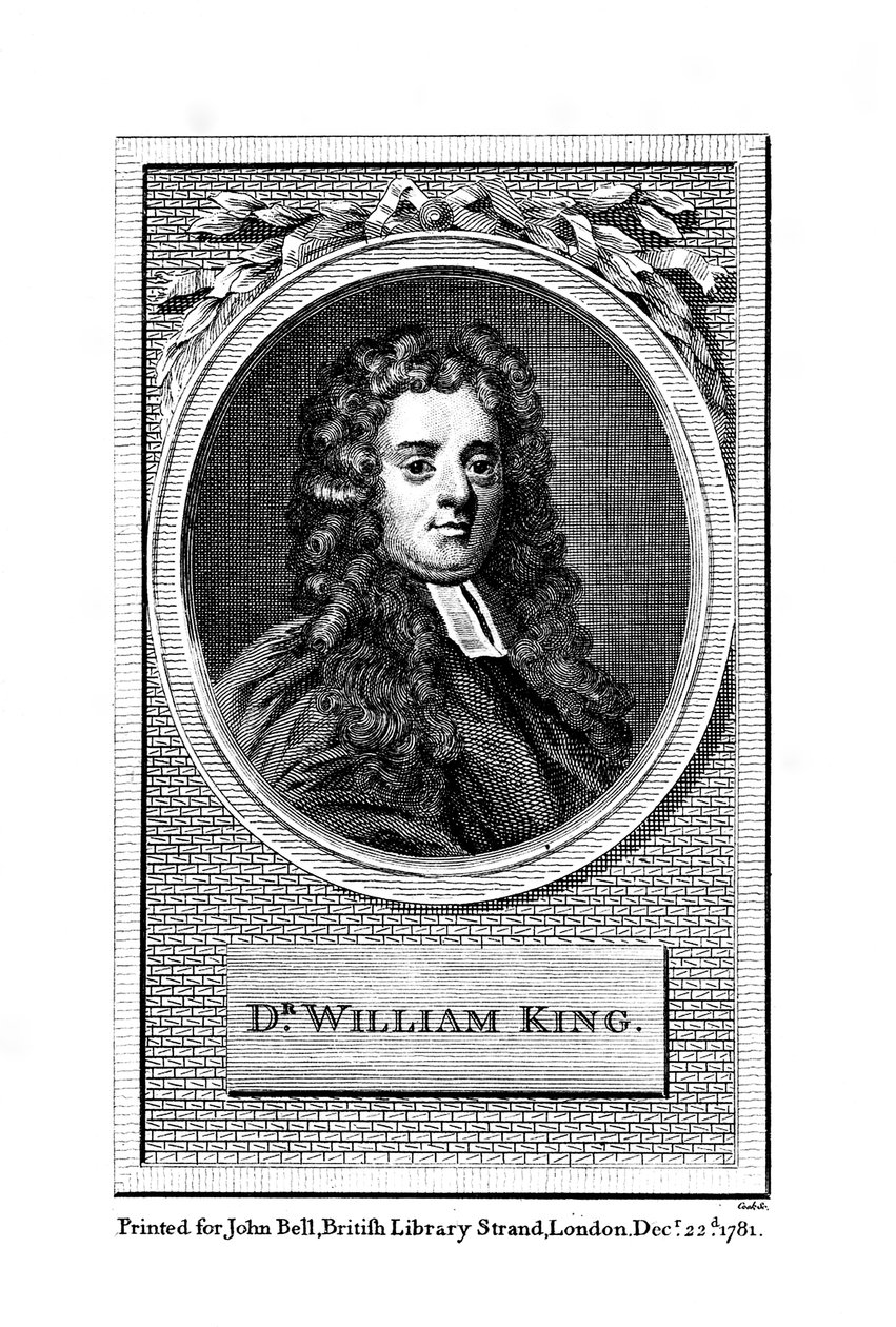 William King, englantilainen runoilija, 1781 tekijältä Unbekannt