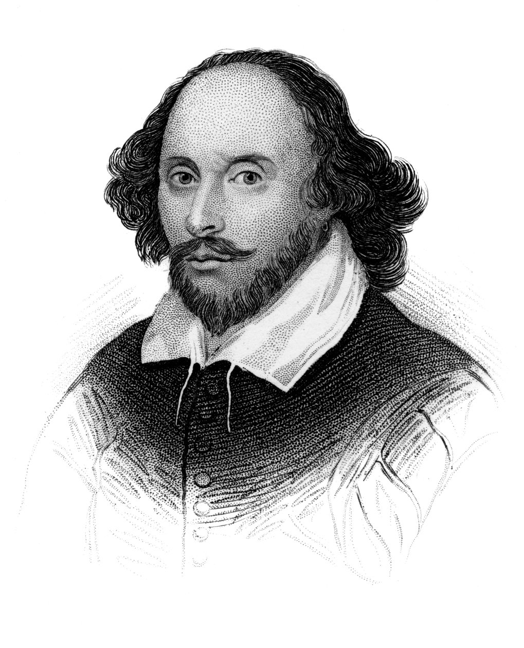William Shakespeare, englantilainen runoilija ja näytelmäkirjailija, 1850 tekijältä Unbekannt