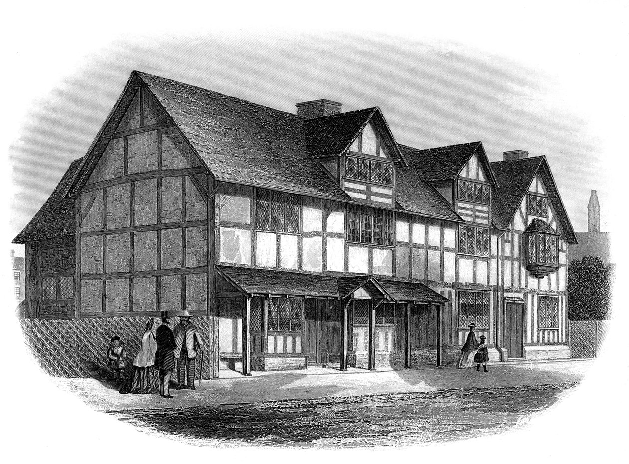 William Shakespearesin talo, Stratford-upon-Avon, Warwickshire, 1800-luvun loppu tekijältä Unbekannt