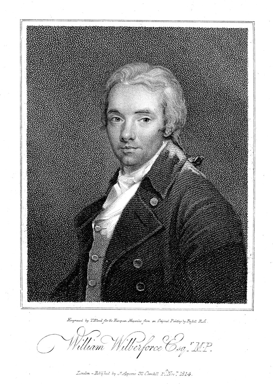 William Wilberforce, englantilainen filantrooppi ja orjuuden vastainen kampanjoija, 1814 tekijältä Unbekannt