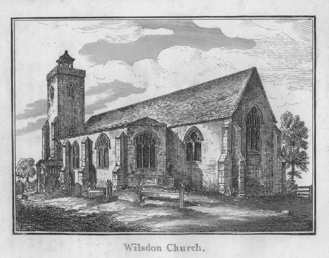 Wilsdonin kirkko, n. 1792 tekijältä Unbekannt