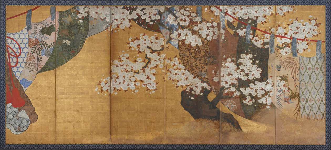 Tuulilasi ja kirsikkapuu, Edo-kausi, 1615-1868. tekijältä Unbekannt