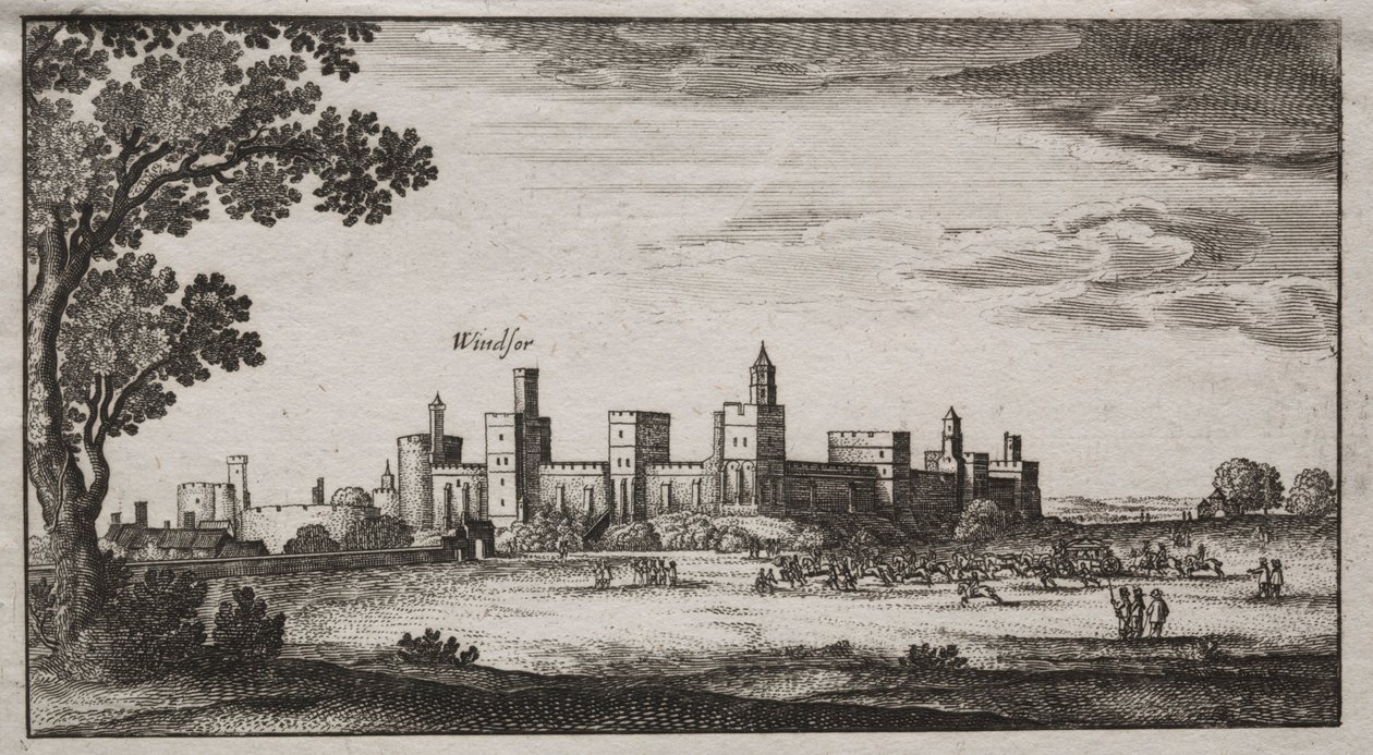 Windsorin linna kaakosta, 1600-luku. tekijältä Unbekannt