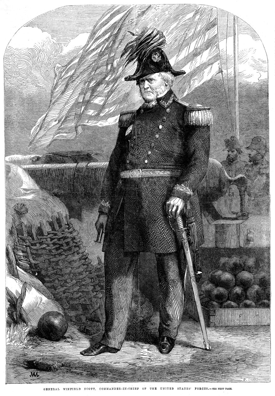 Winfield Scott, amerikkalainen sotilas, 1861 tekijältä Unbekannt