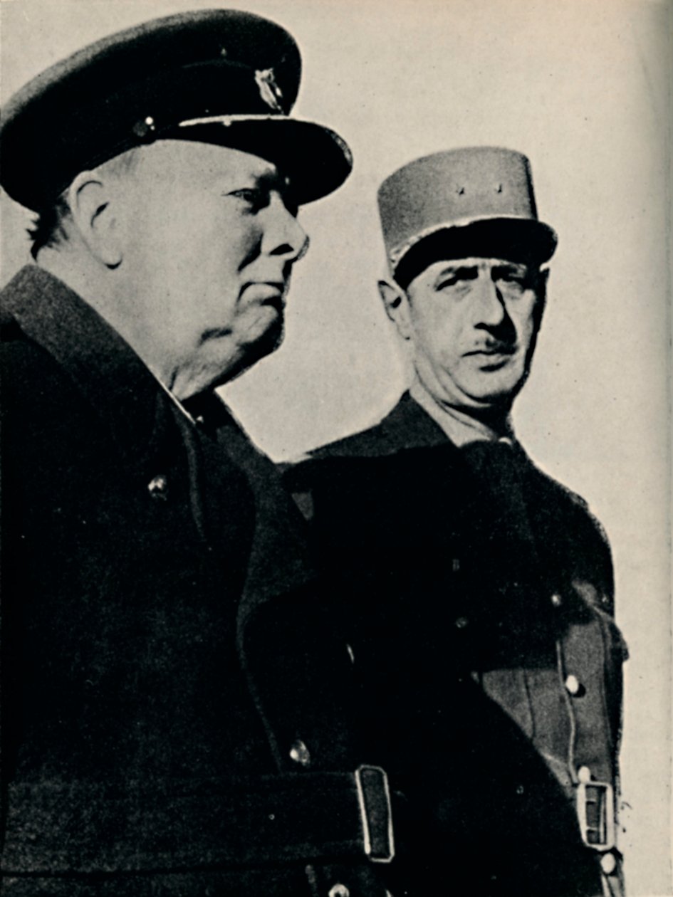 Winston Churchill ja kenraali De Gaulle, kesäkuu 1940, 1945. tekijältä Unbekannt