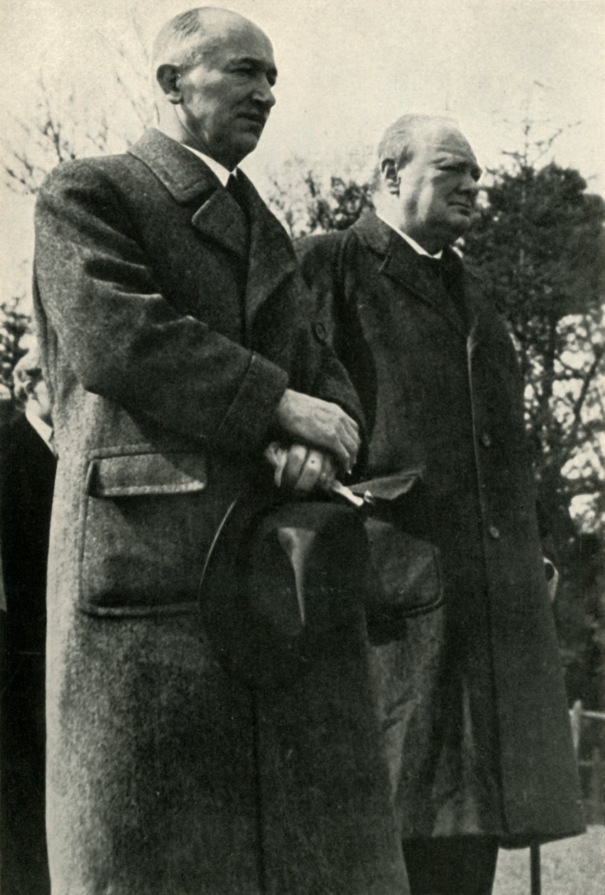 Winston Churchill ja presidentti Benes, 1940-luku, 1947. tekijältä Unbekannt