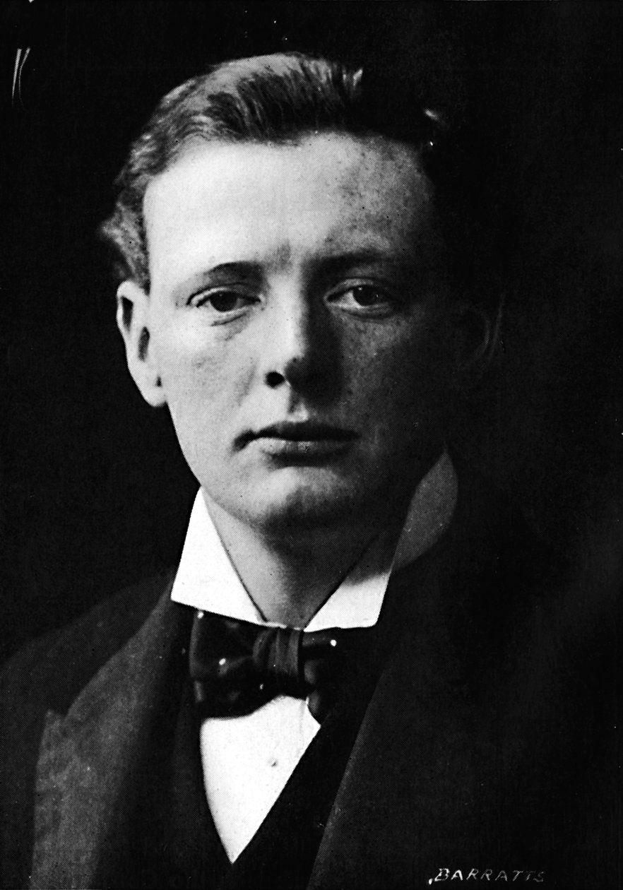 Winston Churchill noin aikoihin, kun hän pääsi parlamenttiin, vuonna 1901, 1945 tekijältä Unbekannt