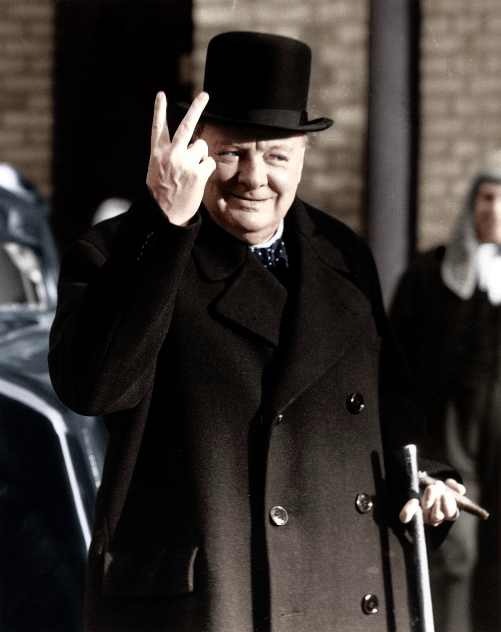 Winston Churchill teki kuuluisan V for Victory -merkin, 1942 tekijältä Unbekannt