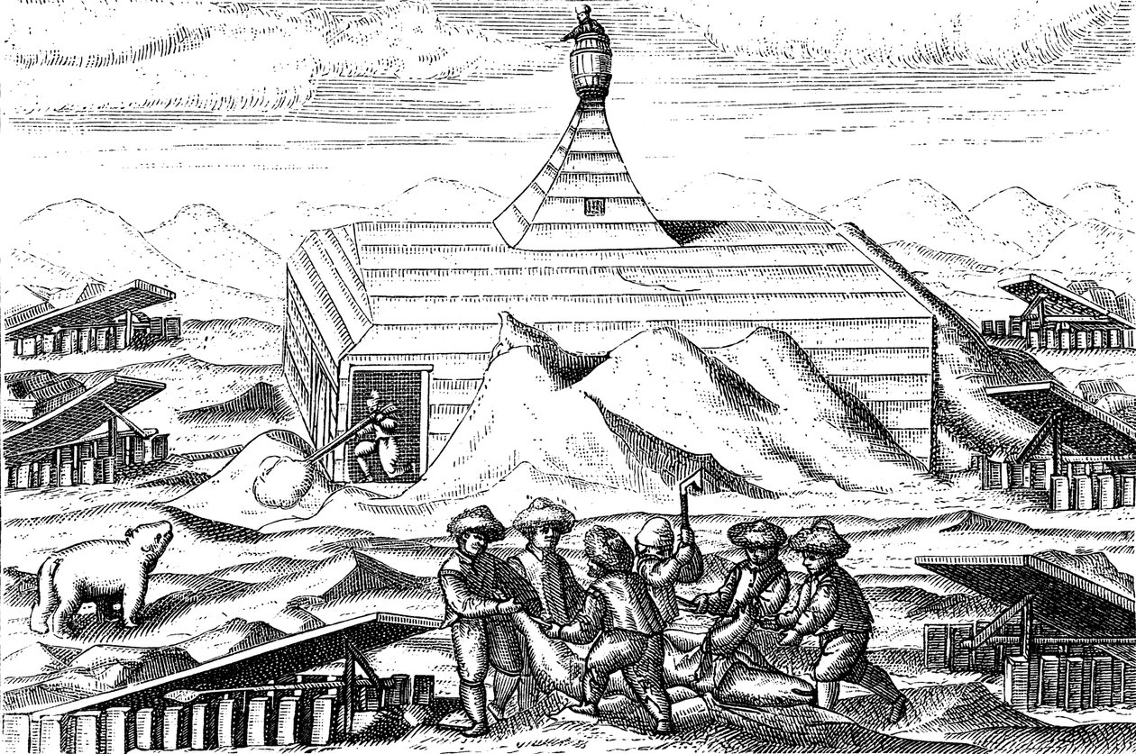 Willem Barentsin arktisen retkikunnan talvikorttelit, 1596-1597 tekijältä Unbekannt