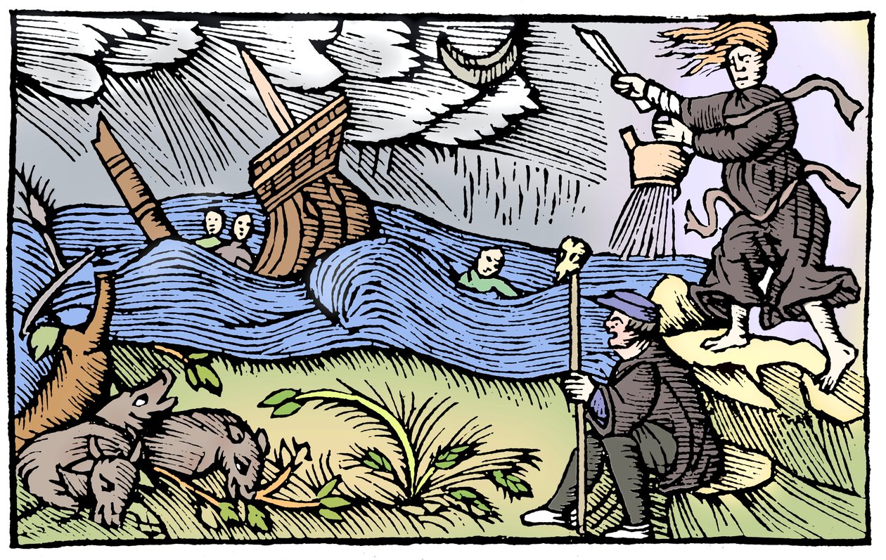 Noita nostamassa myrskyä, 1562 tekijältä Unbekannt